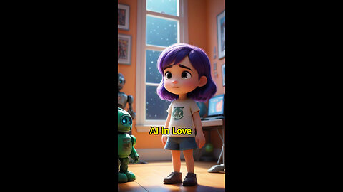 AI in Love 😢 | Cartoon Story #ai #love #shorts #youtubeshorts