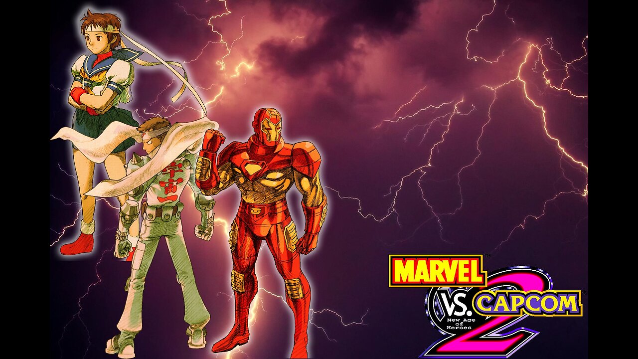 Marvel vs. Capcom 2 arcade playthrough - (Jin/Iron Man/Sakura)