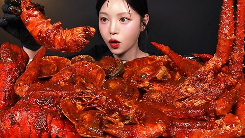 Boiling Seafood Mukbang! Spicy King Crab, Lobster, Shrimp, Abalone & Scallops