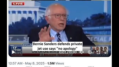 Bernie Sanders defends private jet use says “no apologies” spent over 200k
