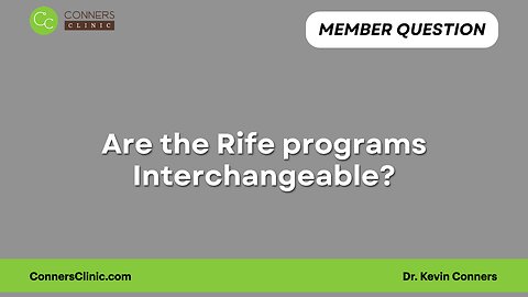 Are the Rife programs Interchangeable