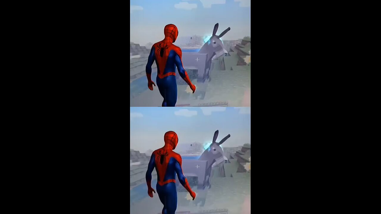 It’s a bird it’s a plane it’s Spider-Man flying into the #minecraftworld
