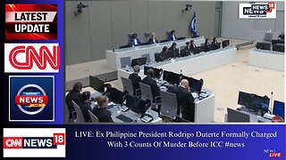 LIVE: Ex Philippine President Rodrigo Duterte Formally Charged With 3 Counts Of Murder Before ICC