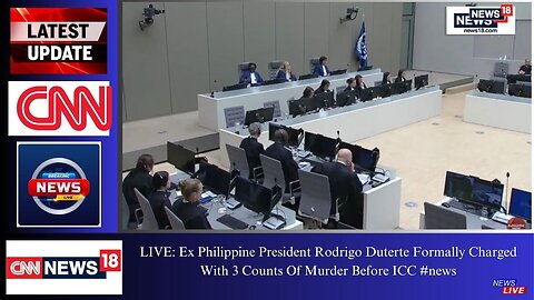 LIVE: Ex Philippine President Rodrigo Duterte Formally Charged With 3 Counts Of Murder Before ICC