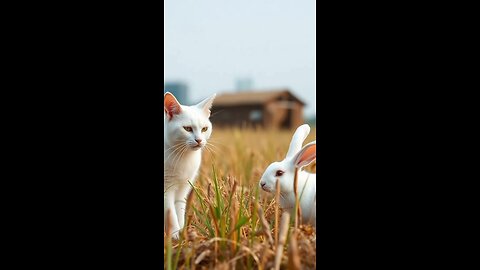 sad cat and rabbit story