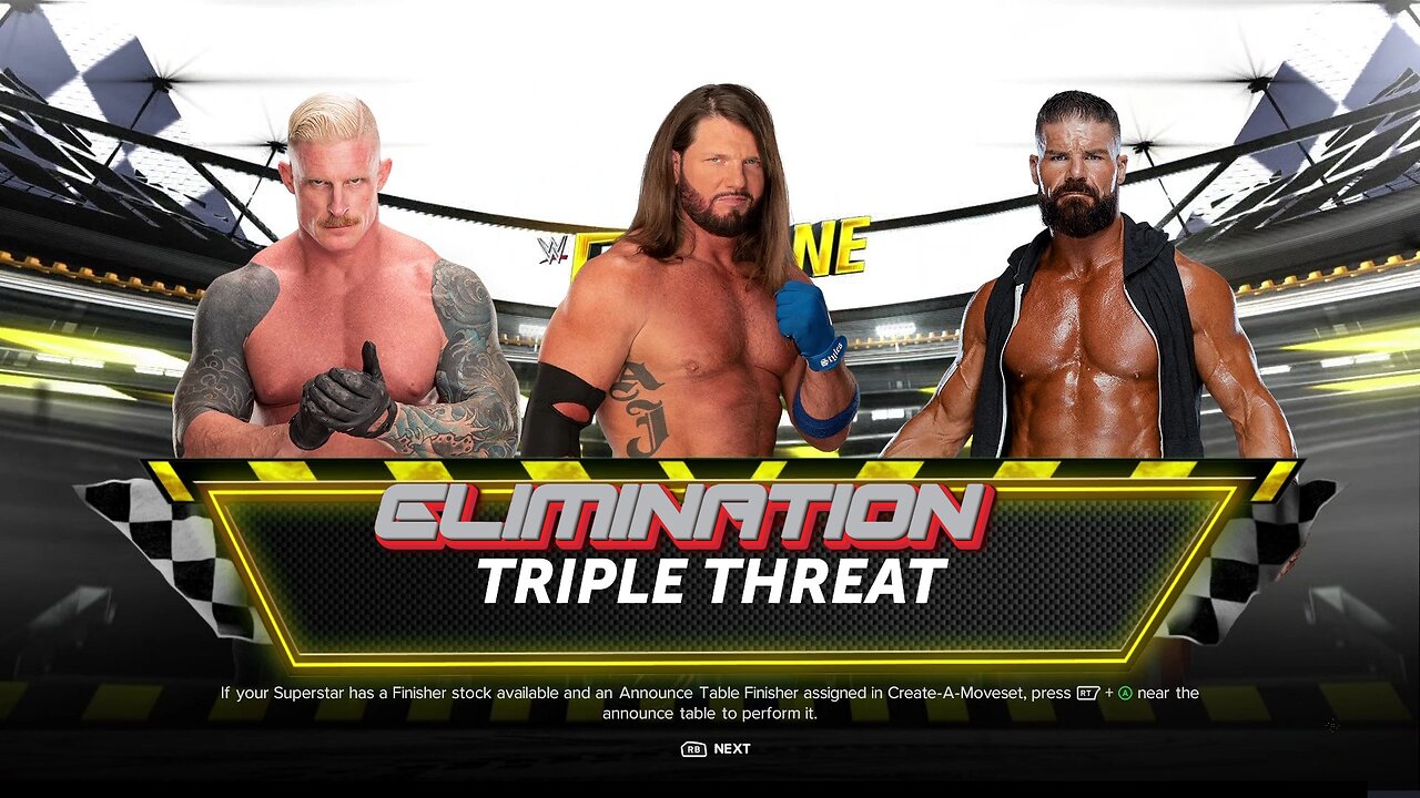 WWE 2k24 TripleThreatElimination Dexter Lumis vs AJ Styles vs Bobby Roode