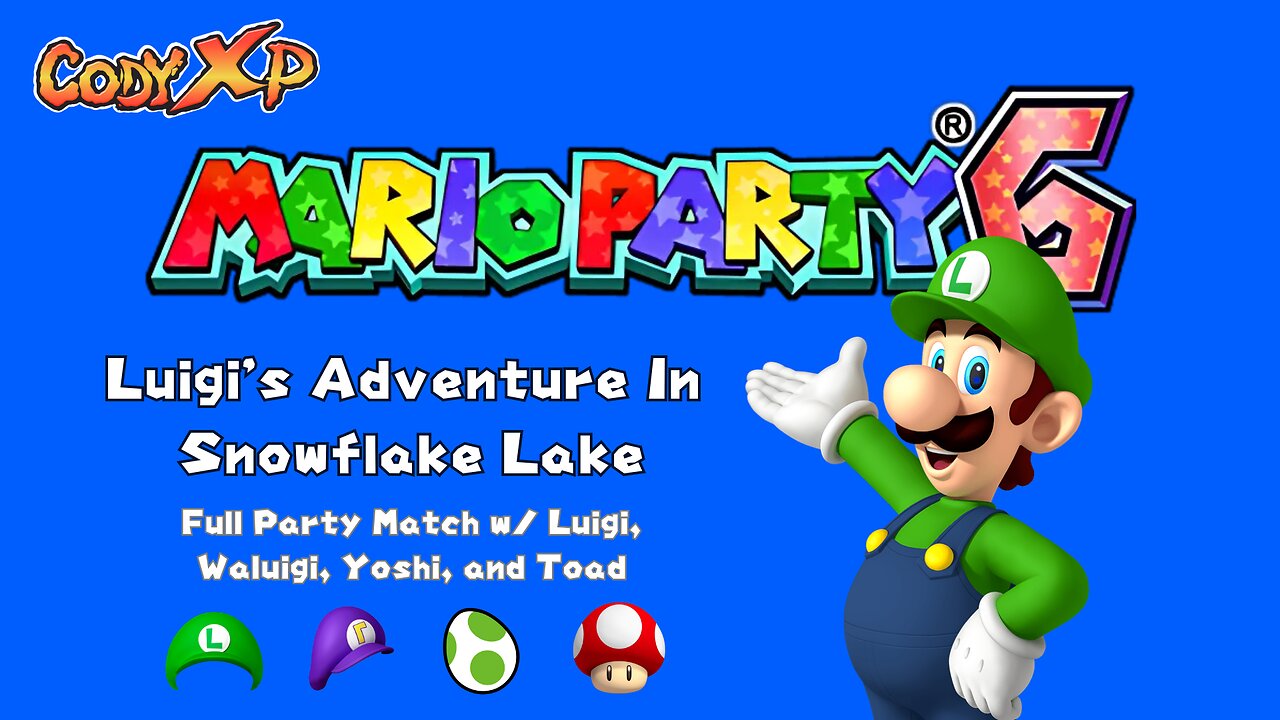 Epic Mario Party 6 Showdown! Luigi at Snowflake Lake | Full Party Match (Nintendo GameCube)