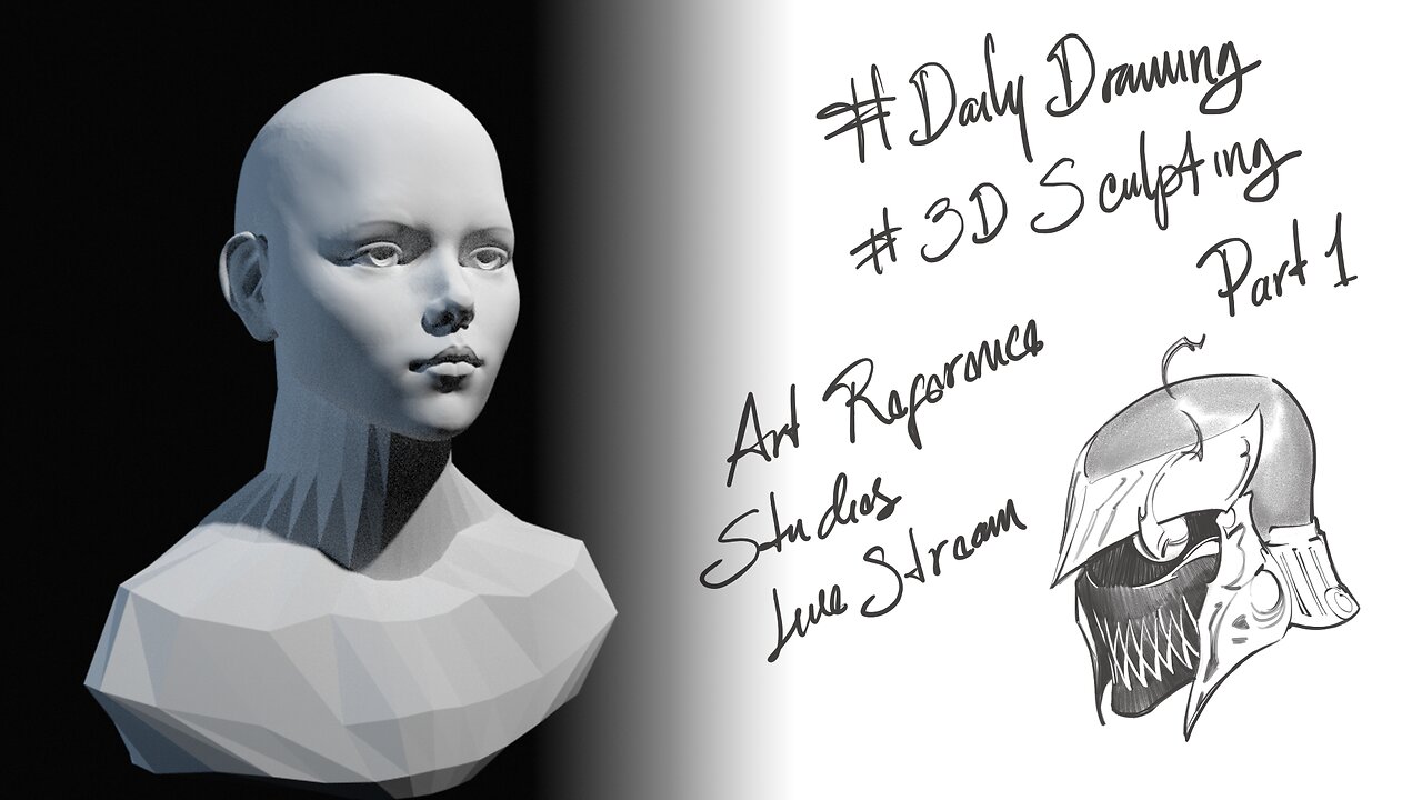 #3dsculpting - (☞ﾟヮﾟ)☞✏️📜 art reference studies live