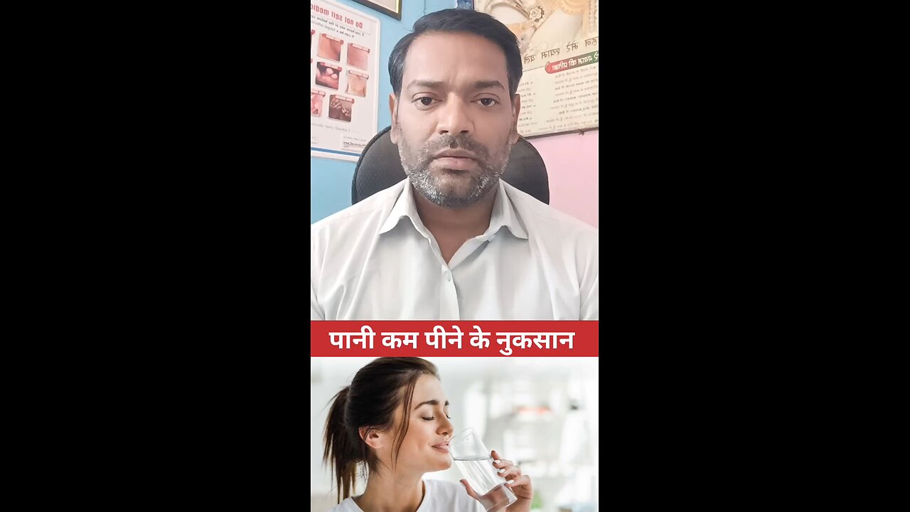 पानी कम पीने के नुकसान ।