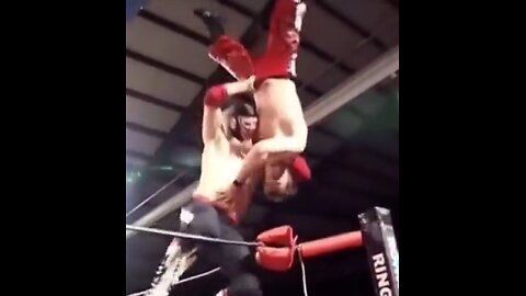Wrestling stunts gone wrong. Knocked unconscience, serious injuries. Caught on Camera