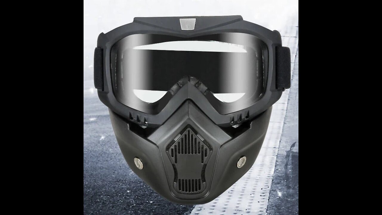 2-in-1 Goggle and Face Shield, with Anti-fog, Anti-dust, Anti-splash, Detachable Design, for Riding