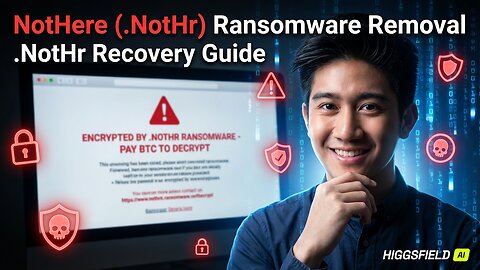 || SOLVED ✅🔘|| NotHere (.NotHr) ransomware virus - removal and Decryption
