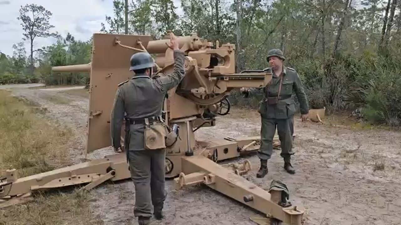 Flak 37 88mm firing