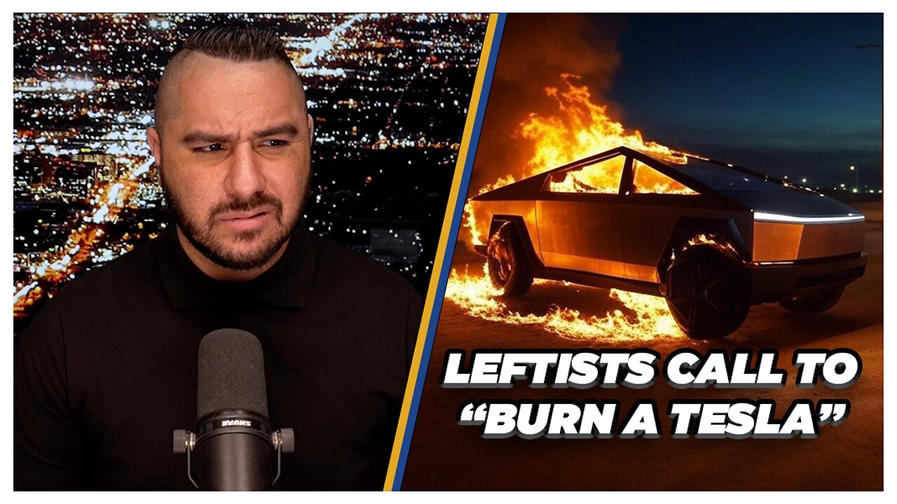 Leftist Operatives In NYC Call To "Burn A Tesla" | Drew Hernandez
