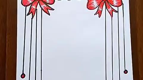 Must Watch: border design idea easy and beautiful /border design for project #sh