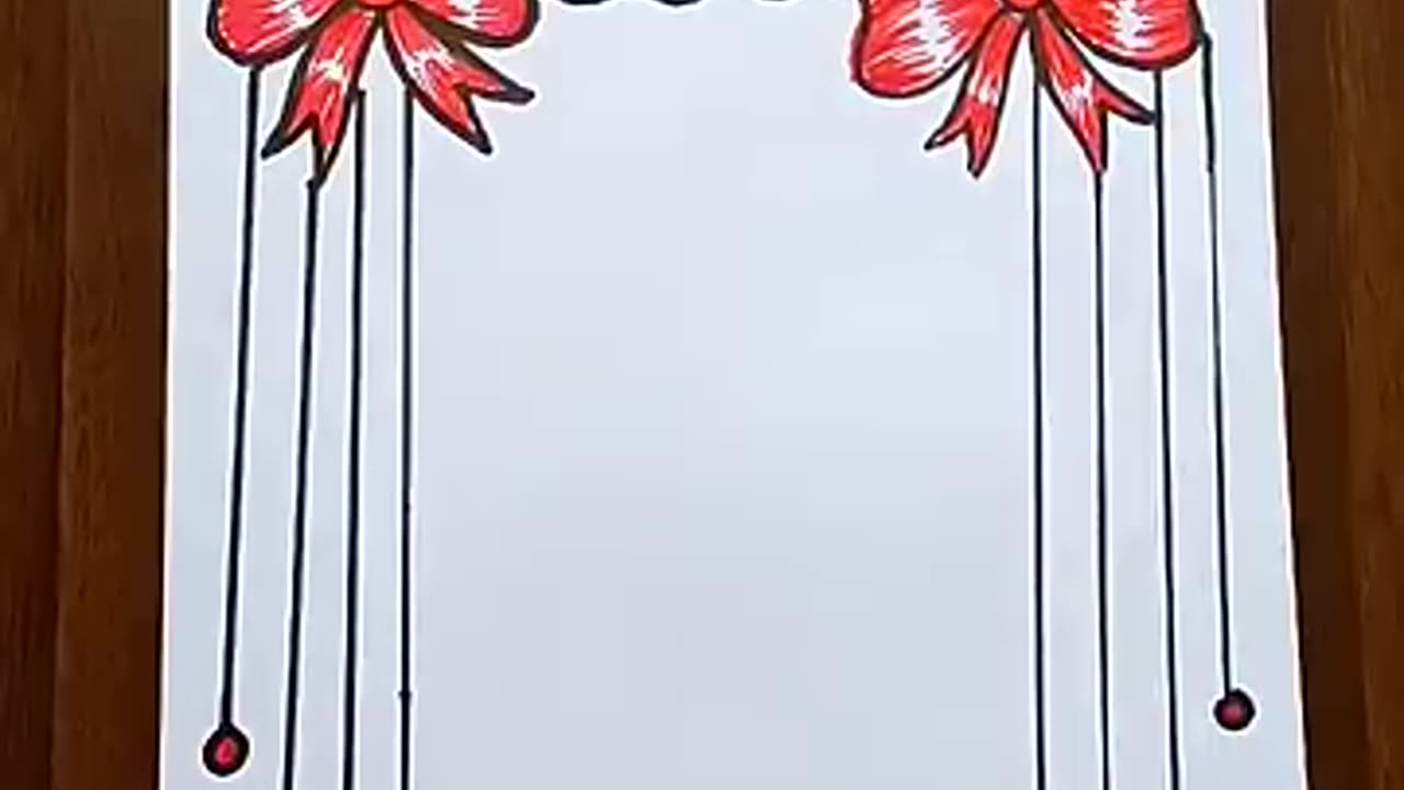 Must Watch: border design idea easy and beautiful /border design for project #sh