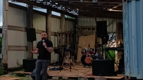 Mark Bojovic Preaching at Shoot and Swim 2025