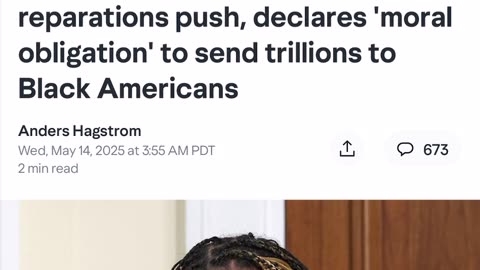 Reparations giving to black Americans will cause tremendous race war..