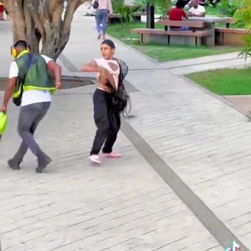 negro uses leaf blower to blow sheboons wigs off