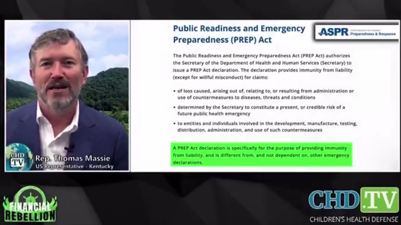 Thomas Massie: Pharma’s immunity shield for Covid-19 vaccine injuries is a ‘violation of the 10th Amendment’