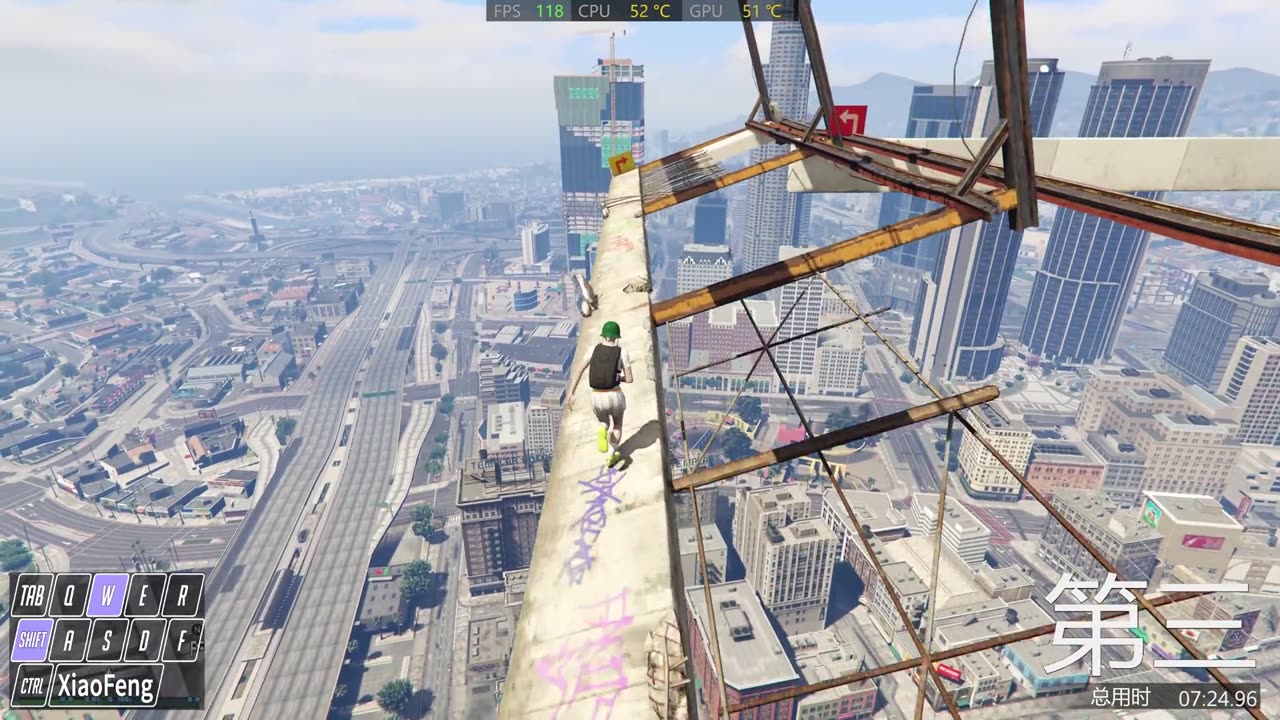 "Beating GTA5 with a GUITAR Controller? Cops Chased Me into a Volcano! 😂"