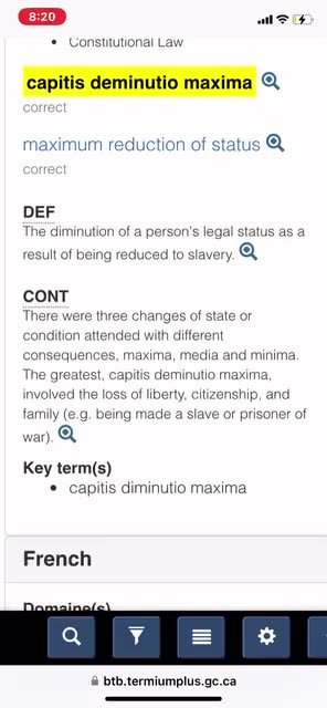 What Is Capitis Diminutio Maxima and What Does It Mean?