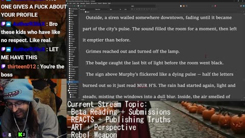Beta Reading + REACTS + Commentary + Writing: Publishing Truths | Drawing: Perspective | Brian Evenson Research | Rebel Weapon New Story