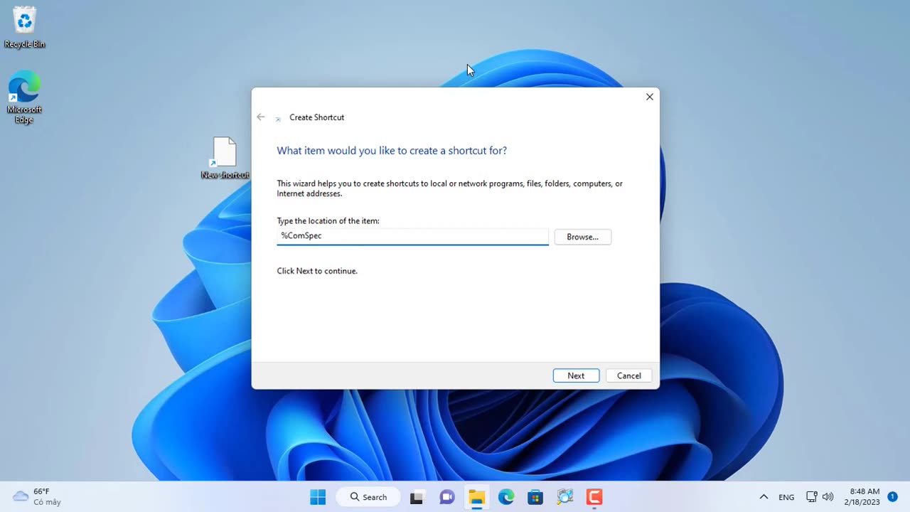 Create administrator CMD shortcut