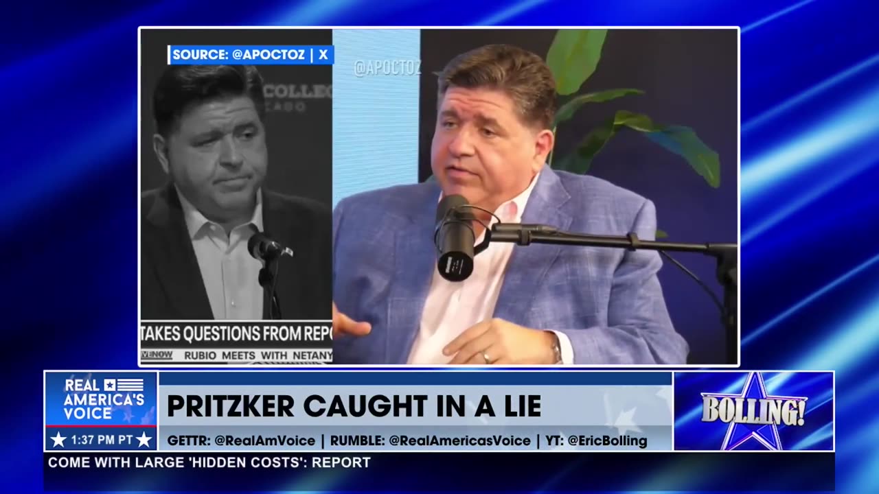 PRITZKER CAUGHT IN A LIE
