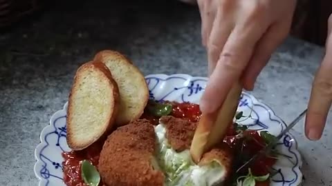 Fried Burrata #food #cooking