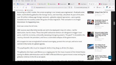 DNC Insider: Dirty Bombs Planned For Major Cities To Rebuild US From Radioactive Ashes