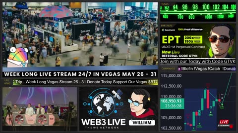 24/7 Web3 News Network Bitcoin Vegas Live May 26-31 🚨 24/7 $BTC Sponsor Us! 💥