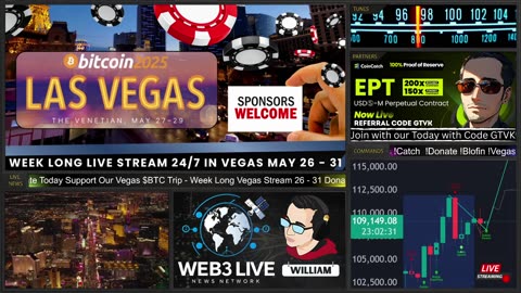24/7 Web3 News Network Bitcoin Vegas Live May 26-31 🚨 24/7 $BTC Sponsor Us! 💥