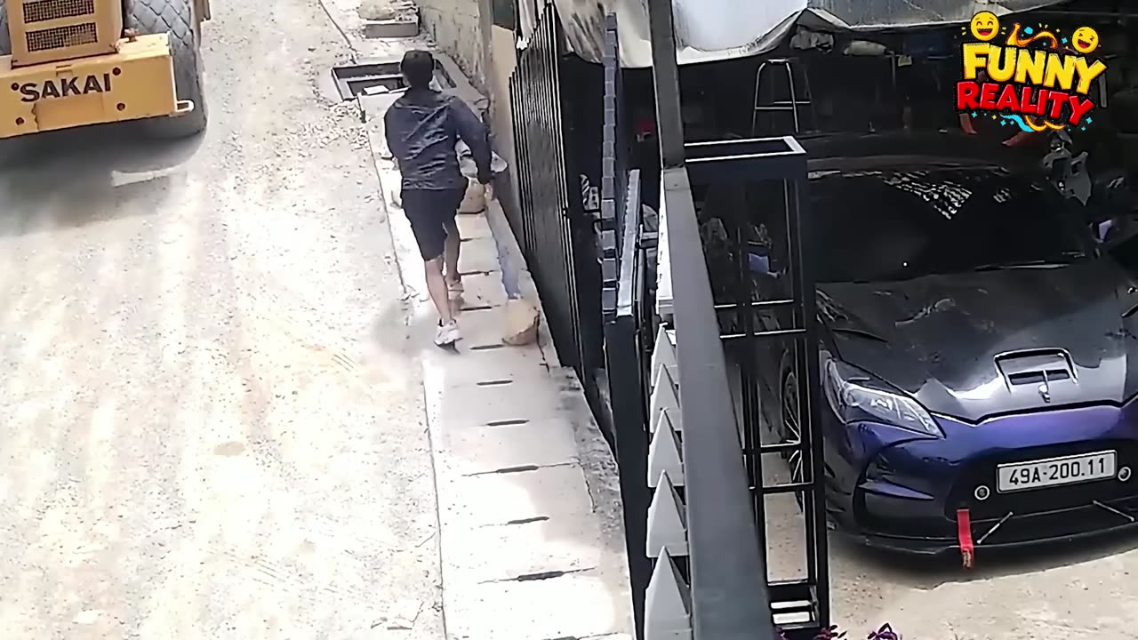 The man stopped the heavy machinery