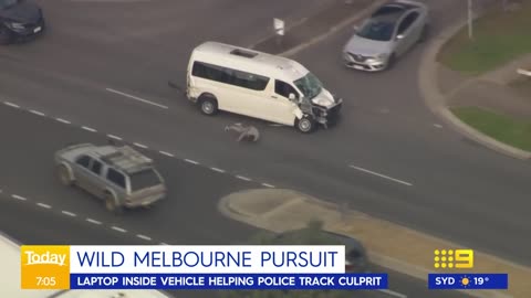 Charges yet to be laid after chase across suburbs ｜ 9 News Australia