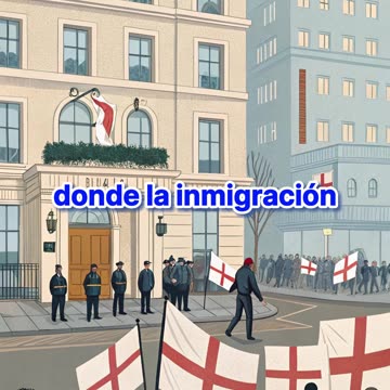 Banderas de Inglaterra generan polémica en protestas antiinmigración.