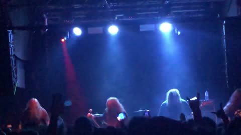 Only Death Is Real. Me at Obituary, tallest with long hair front row—in front of John