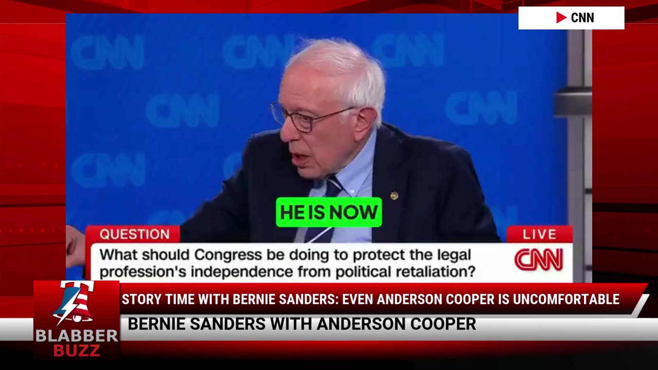 Story Time With Bernie Sanders: Even Anderson Cooper Is Uncomfortable