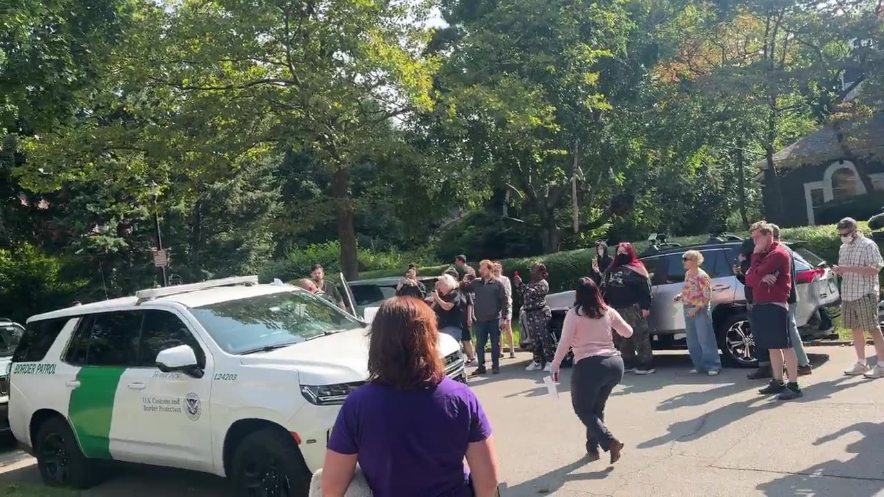 A leftist SLASHED THE TIRES of a Customs and Border Protection truck
