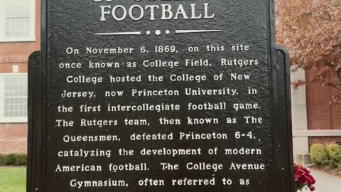 America's first football game