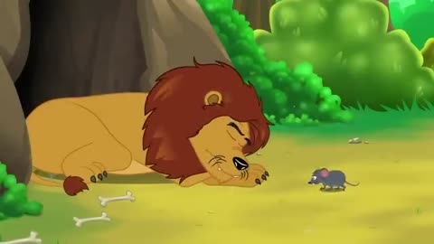 The mouse and lion freand story👍