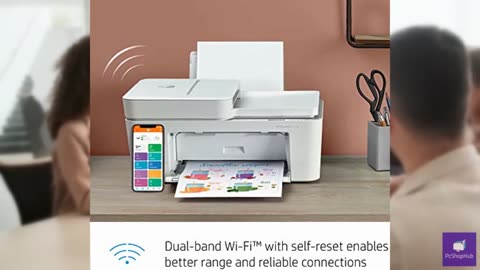 HP DeskJet 4155e Wireless Color Inkjet Printer, Print, scan, copy, Easy setup, M