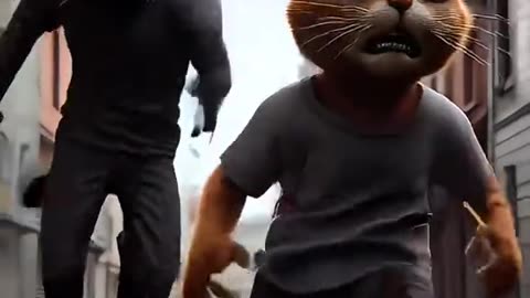 A bullied cat 😢