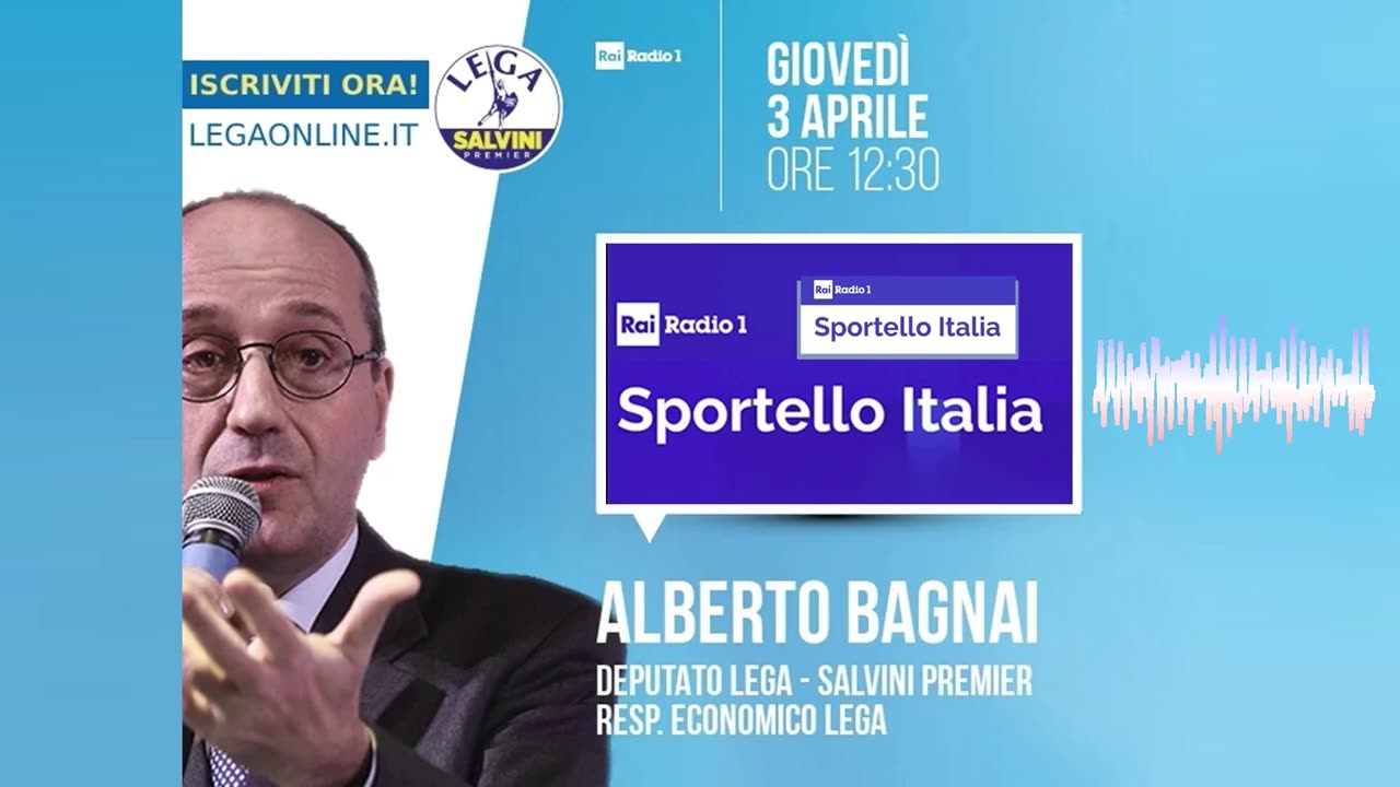 🔴 Intervista radiofonica all'On. Prof. Alberto Bagnai a "Sportello Italia" su Radio1Rai (03.04.2025)