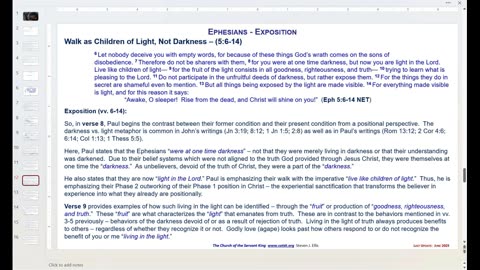 Ephesians 5:7-14