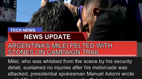 Argentinas Milei Pelted with Stones on Campaign T