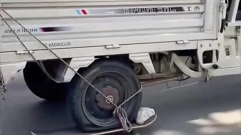 He Fixed His Broken Wheel With Something Unexpected! 😂
