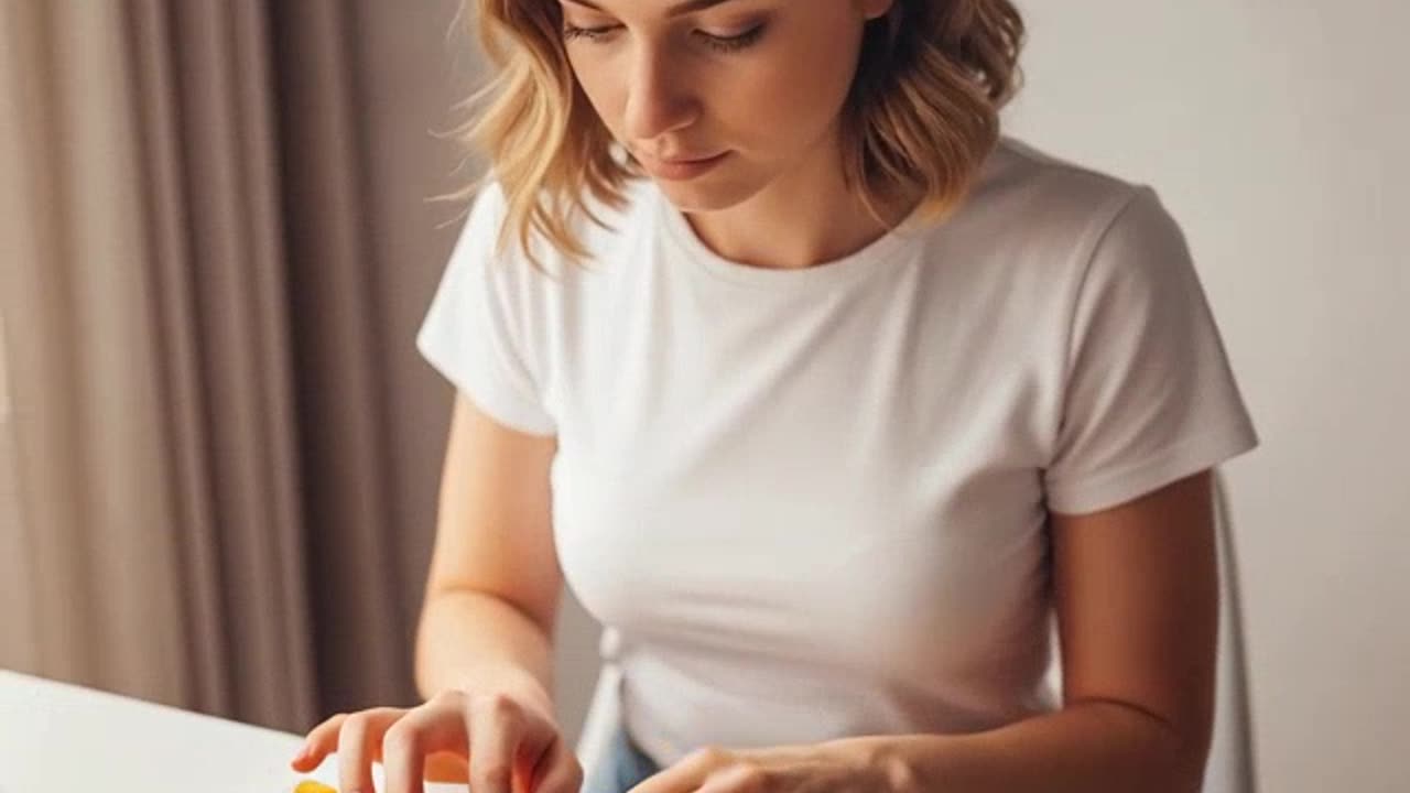A girl typing on jelly keyboard