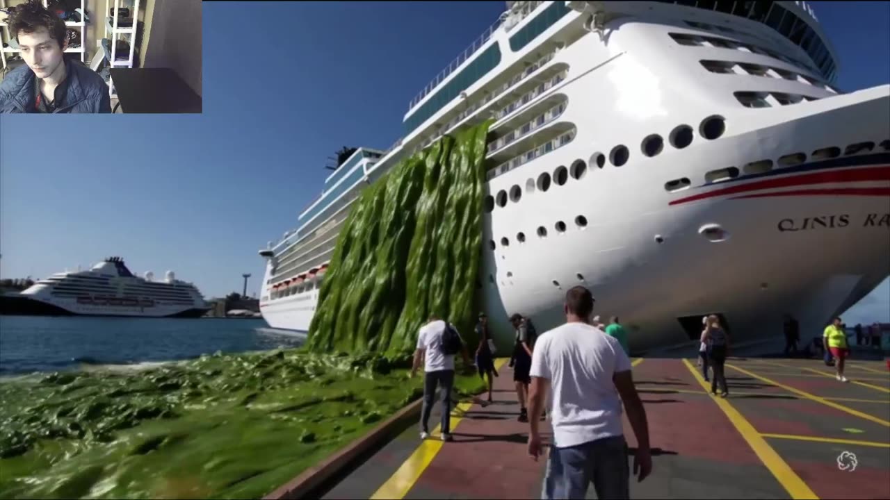 Outtake #1,124 Of The Large Green Slime Spill On A Cruise Ship Fake Funny Parody Video
