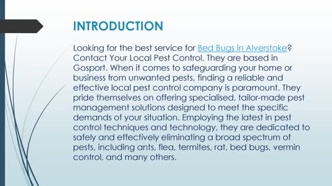 Best service for Bed Bugs in Alverstoke
